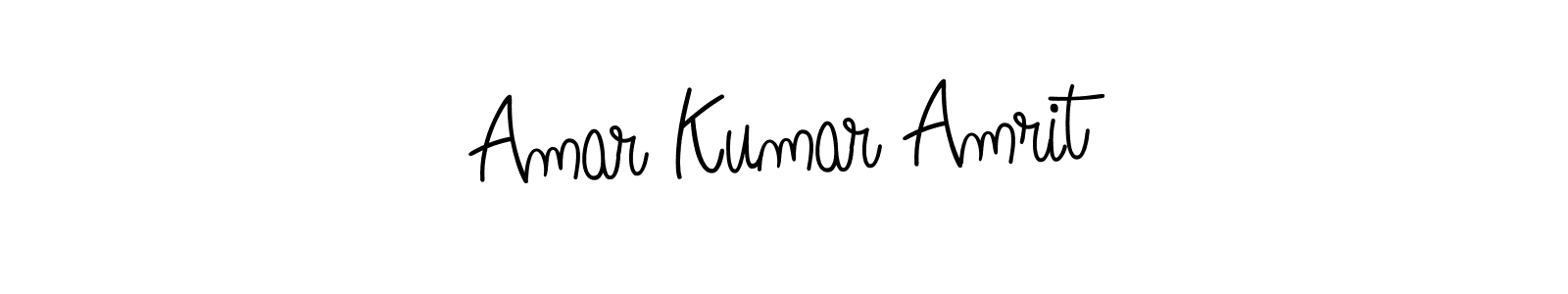 You should practise on your own different ways (Angelique-Rose-font-FFP) to write your name (Amar Kumar Amrit) in signature. don't let someone else do it for you. Amar Kumar Amrit signature style 5 images and pictures png