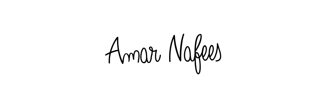 You should practise on your own different ways (Angelique-Rose-font-FFP) to write your name (Amar Nafees) in signature. don't let someone else do it for you. Amar Nafees signature style 5 images and pictures png