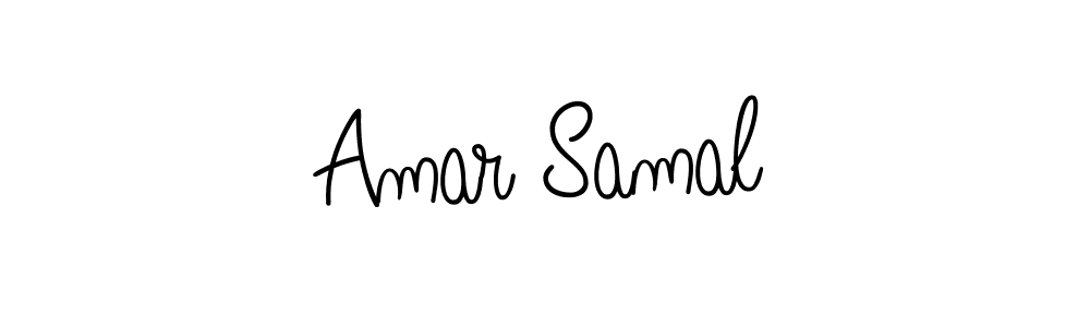 How to make Amar Samal name signature. Use Angelique-Rose-font-FFP style for creating short signs online. This is the latest handwritten sign. Amar Samal signature style 5 images and pictures png