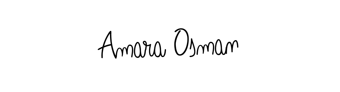 Design your own signature with our free online signature maker. With this signature software, you can create a handwritten (Angelique-Rose-font-FFP) signature for name Amara Osman. Amara Osman signature style 5 images and pictures png