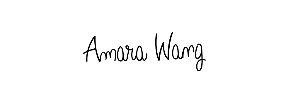 The best way (Angelique-Rose-font-FFP) to make a short signature is to pick only two or three words in your name. The name Amara Wang include a total of six letters. For converting this name. Amara Wang signature style 5 images and pictures png