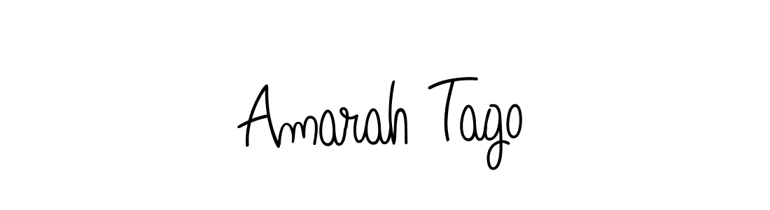 Amarah Tago stylish signature style. Best Handwritten Sign (Angelique-Rose-font-FFP) for my name. Handwritten Signature Collection Ideas for my name Amarah Tago. Amarah Tago signature style 5 images and pictures png