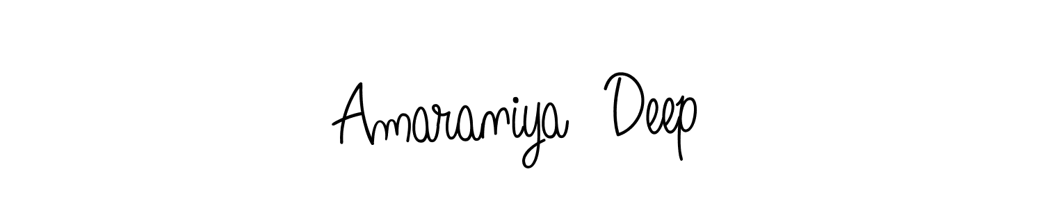 The best way (Angelique-Rose-font-FFP) to make a short signature is to pick only two or three words in your name. The name Amaraniya  Deep include a total of six letters. For converting this name. Amaraniya  Deep signature style 5 images and pictures png