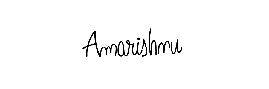 Make a beautiful signature design for name Amarishnu. With this signature (Angelique-Rose-font-FFP) style, you can create a handwritten signature for free. Amarishnu signature style 5 images and pictures png