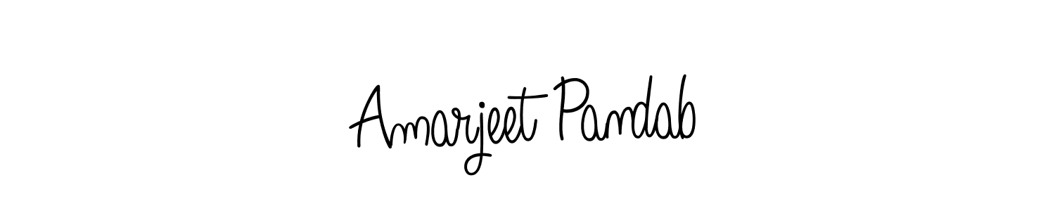 Use a signature maker to create a handwritten signature online. With this signature software, you can design (Angelique-Rose-font-FFP) your own signature for name Amarjeet Pandab. Amarjeet Pandab signature style 5 images and pictures png