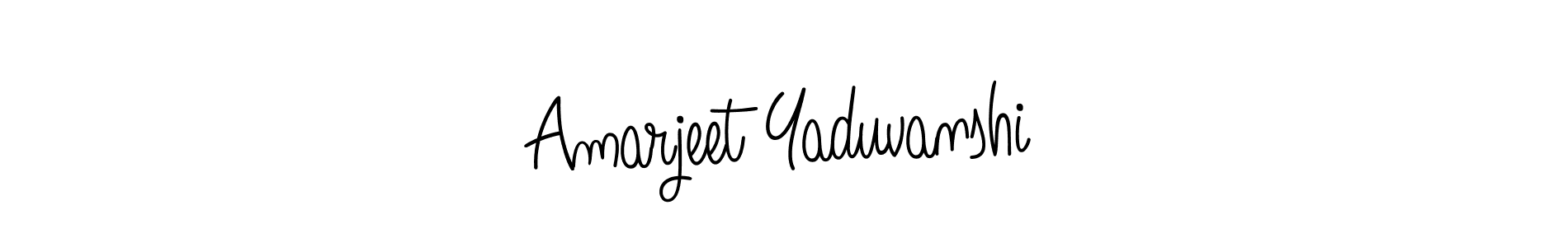 Make a beautiful signature design for name Amarjeet Yaduvanshi. With this signature (Angelique-Rose-font-FFP) style, you can create a handwritten signature for free. Amarjeet Yaduvanshi signature style 5 images and pictures png