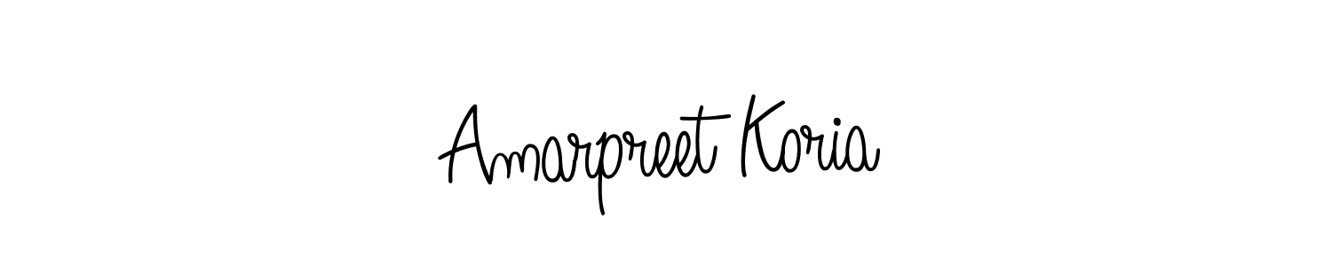 How to make Amarpreet Koria signature? Angelique-Rose-font-FFP is a professional autograph style. Create handwritten signature for Amarpreet Koria name. Amarpreet Koria signature style 5 images and pictures png