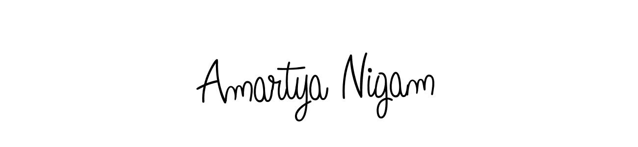 Make a beautiful signature design for name Amartya Nigam. With this signature (Angelique-Rose-font-FFP) style, you can create a handwritten signature for free. Amartya Nigam signature style 5 images and pictures png