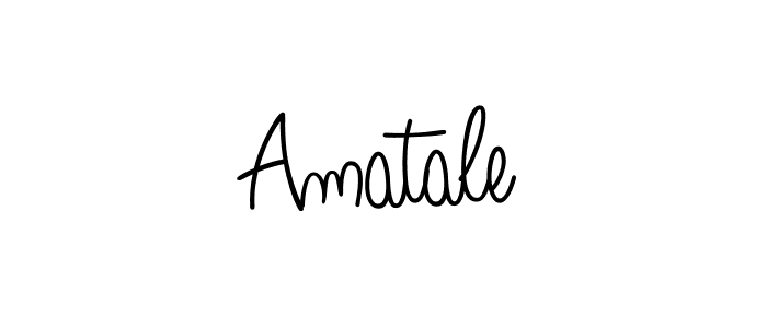 You should practise on your own different ways (Angelique-Rose-font-FFP) to write your name (Amatale) in signature. don't let someone else do it for you. Amatale signature style 5 images and pictures png