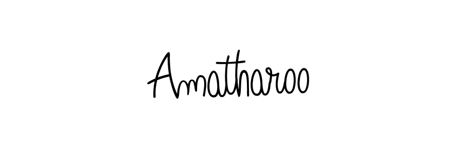 if you are searching for the best signature style for your name Amatharoo. so please give up your signature search. here we have designed multiple signature styles  using Angelique-Rose-font-FFP. Amatharoo signature style 5 images and pictures png