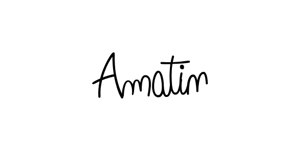 Use a signature maker to create a handwritten signature online. With this signature software, you can design (Angelique-Rose-font-FFP) your own signature for name Amatin. Amatin signature style 5 images and pictures png