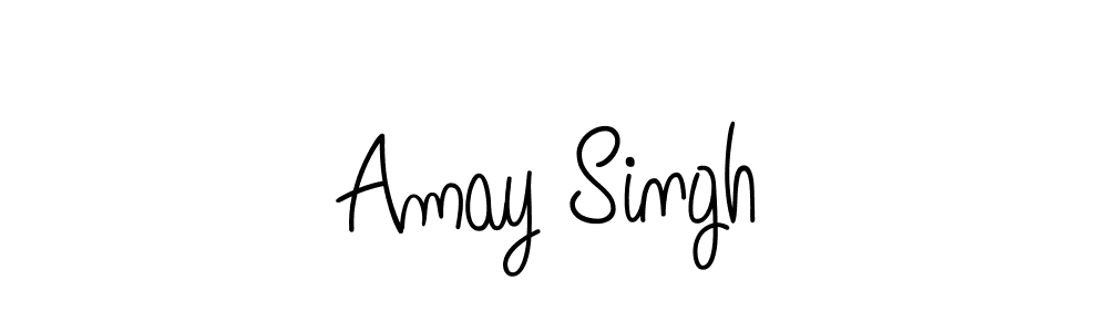 How to make Amay Singh name signature. Use Angelique-Rose-font-FFP style for creating short signs online. This is the latest handwritten sign. Amay Singh signature style 5 images and pictures png
