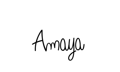 Amaya stylish signature style. Best Handwritten Sign (Angelique-Rose-font-FFP) for my name. Handwritten Signature Collection Ideas for my name Amaya. Amaya signature style 5 images and pictures png