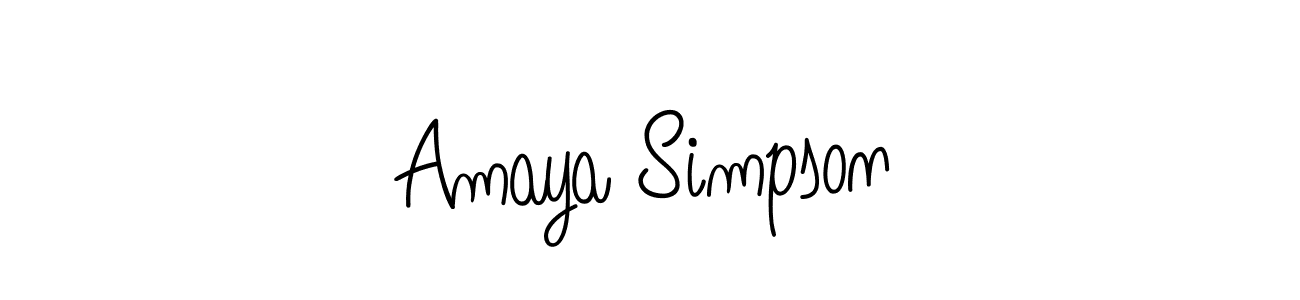 Also we have Amaya Simpson name is the best signature style. Create professional handwritten signature collection using Angelique-Rose-font-FFP autograph style. Amaya Simpson signature style 5 images and pictures png