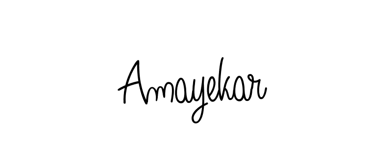 Design your own signature with our free online signature maker. With this signature software, you can create a handwritten (Angelique-Rose-font-FFP) signature for name Amayekar. Amayekar signature style 5 images and pictures png