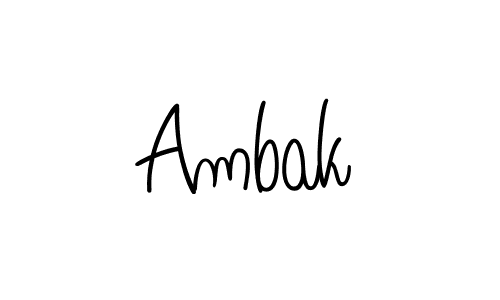 Create a beautiful signature design for name Ambak. With this signature (Angelique-Rose-font-FFP) fonts, you can make a handwritten signature for free. Ambak signature style 5 images and pictures png