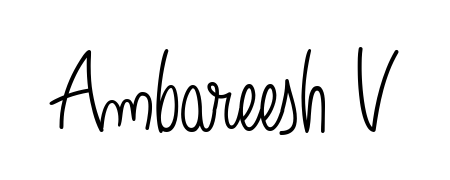 Get inspired by this graceful Angelique-Rose-font-FFP signature style for name Ambareesh V. Smooth loops and balanced proportions for everyday use. Ambareesh V signature style 5 images and pictures png