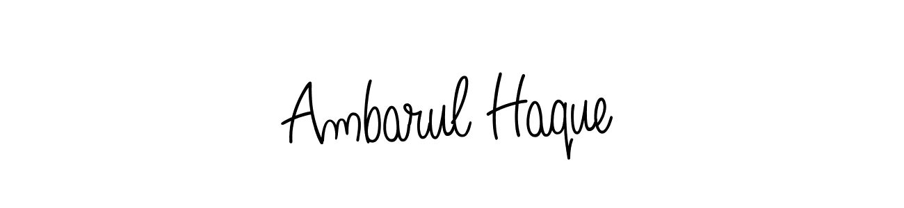 Here are the top 10 professional signature styles for the name Ambarul Haque. These are the best autograph styles you can use for your name. Ambarul Haque signature style 5 images and pictures png