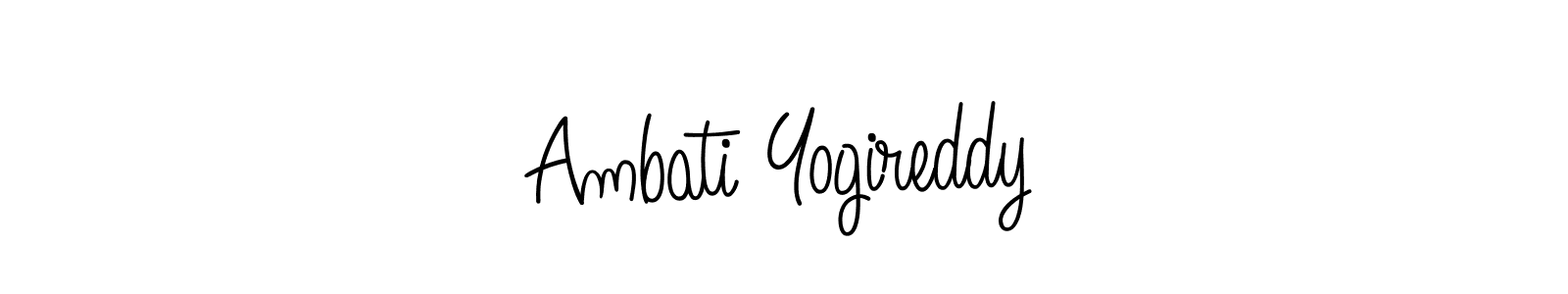 You can use this online signature creator to create a handwritten signature for the name Ambati Yogireddy. This is the best online autograph maker. Ambati Yogireddy signature style 5 images and pictures png