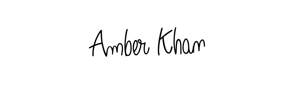 Use a signature maker to create a handwritten signature online. With this signature software, you can design (Angelique-Rose-font-FFP) your own signature for name Amber Khan. Amber Khan signature style 5 images and pictures png