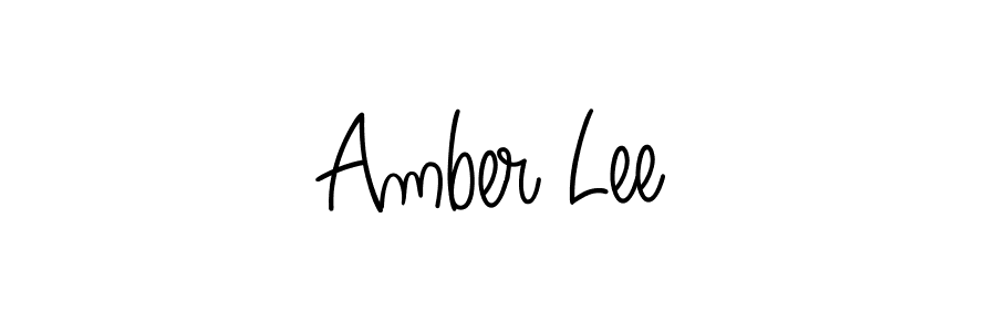 You should practise on your own different ways (Angelique-Rose-font-FFP) to write your name (Amber Lee) in signature. don't let someone else do it for you. Amber Lee signature style 5 images and pictures png