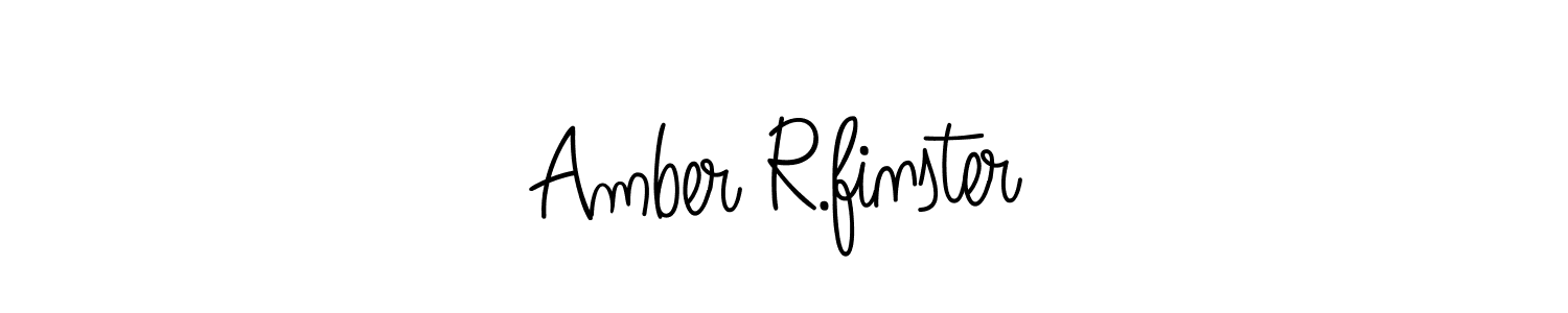 How to make Amber R.finster name signature. Use Angelique-Rose-font-FFP style for creating short signs online. This is the latest handwritten sign. Amber R.finster signature style 5 images and pictures png