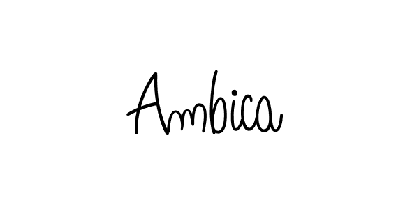 Create a beautiful signature design for name Ambica. With this signature (Angelique-Rose-font-FFP) fonts, you can make a handwritten signature for free. Ambica signature style 5 images and pictures png