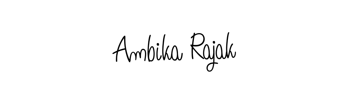 if you are searching for the best signature style for your name Ambika Rajak. so please give up your signature search. here we have designed multiple signature styles  using Angelique-Rose-font-FFP. Ambika Rajak signature style 5 images and pictures png