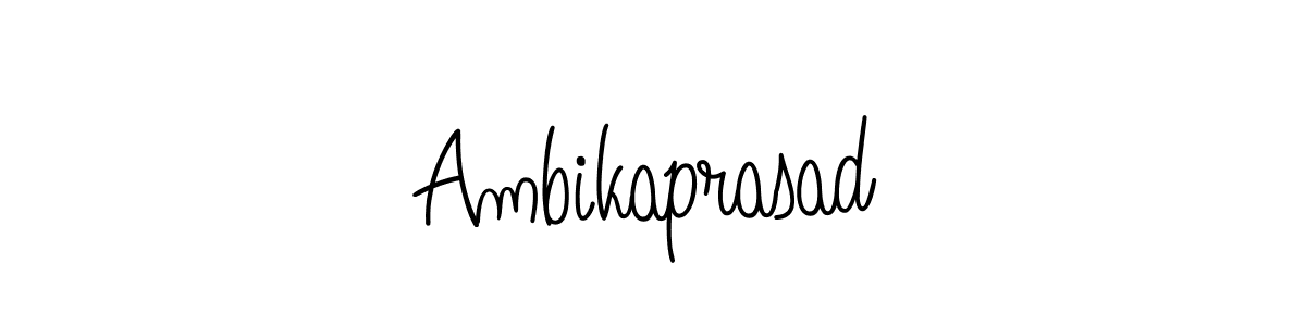 You should practise on your own different ways (Angelique-Rose-font-FFP) to write your name (Ambikaprasad) in signature. don't let someone else do it for you. Ambikaprasad signature style 5 images and pictures png