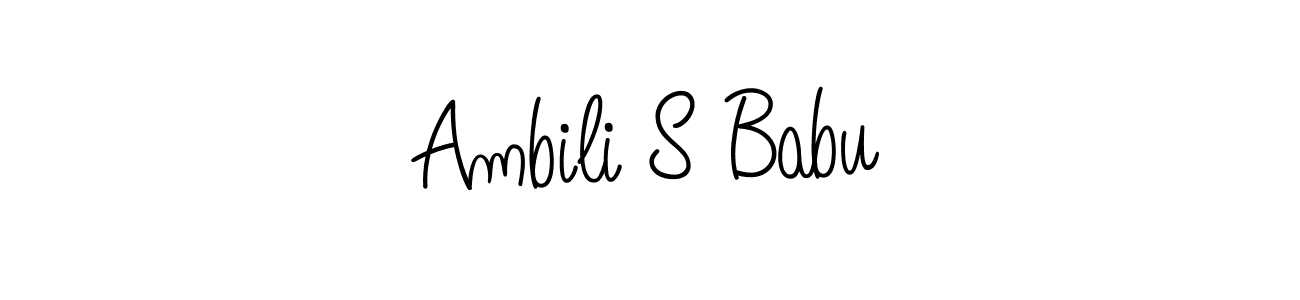 Also we have Ambili S Babu name is the best signature style. Create professional handwritten signature collection using Angelique-Rose-font-FFP autograph style. Ambili S Babu signature style 5 images and pictures png