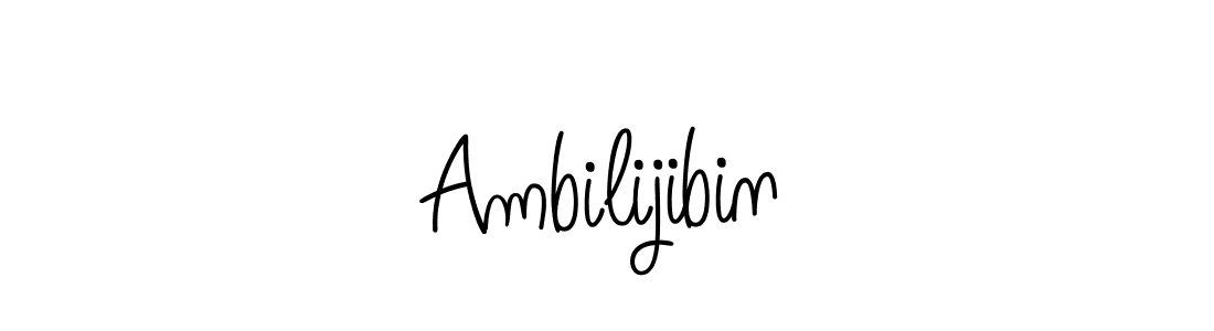 How to make Ambilijibin name signature. Use Angelique-Rose-font-FFP style for creating short signs online. This is the latest handwritten sign. Ambilijibin signature style 5 images and pictures png