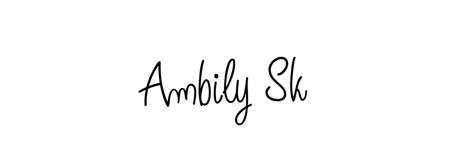 Here are the top 10 professional signature styles for the name Ambily Sk. These are the best autograph styles you can use for your name. Ambily Sk signature style 5 images and pictures png