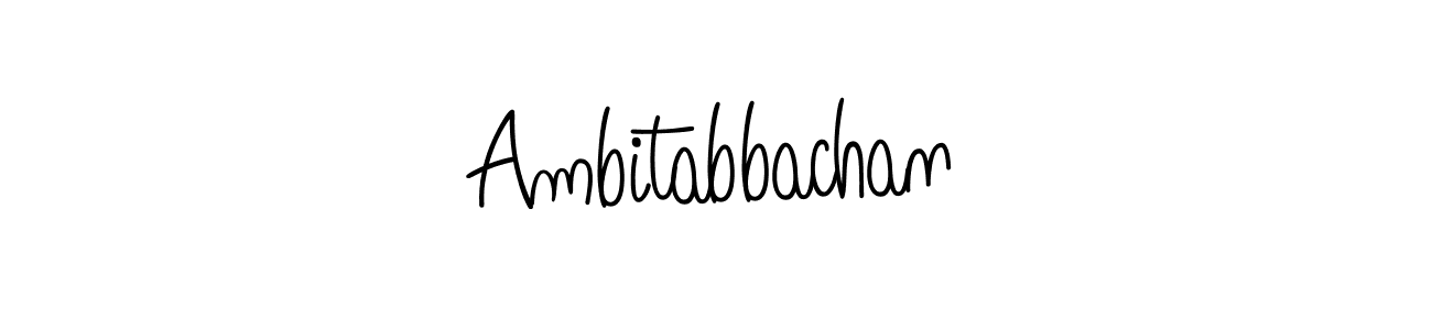 You can use this online signature creator to create a handwritten signature for the name Ambitabbachan. This is the best online autograph maker. Ambitabbachan signature style 5 images and pictures png