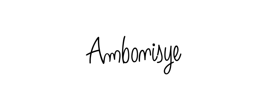 Also we have Ambonisye name is the best signature style. Create professional handwritten signature collection using Angelique-Rose-font-FFP autograph style. Ambonisye signature style 5 images and pictures png