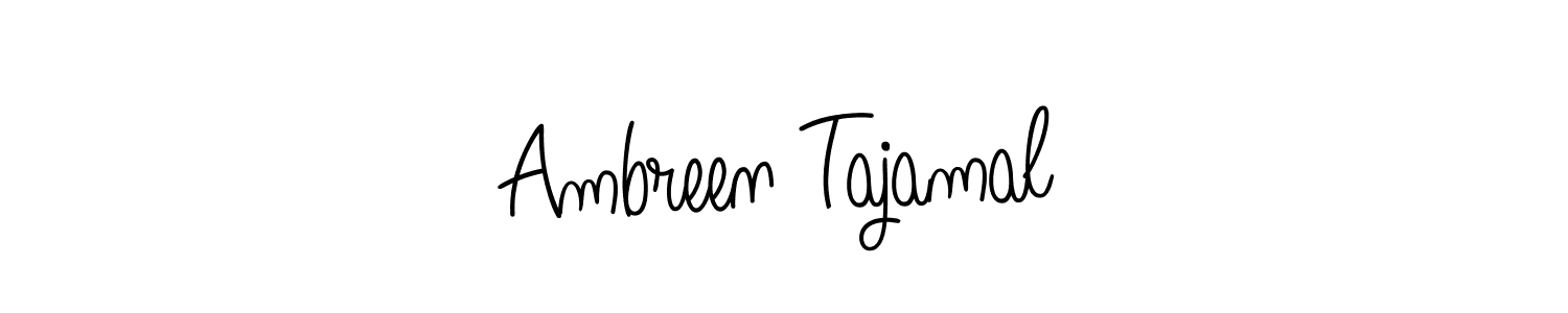 Create a beautiful signature design for name Ambreen Tajamal. With this signature (Angelique-Rose-font-FFP) fonts, you can make a handwritten signature for free. Ambreen Tajamal signature style 5 images and pictures png