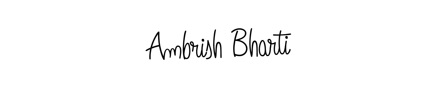 How to Draw Ambrish Bharti signature style? Angelique-Rose-font-FFP is a latest design signature styles for name Ambrish Bharti. Ambrish Bharti signature style 5 images and pictures png