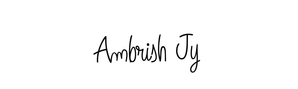 Design your own signature with our free online signature maker. With this signature software, you can create a handwritten (Angelique-Rose-font-FFP) signature for name Ambrish Jy. Ambrish Jy signature style 5 images and pictures png