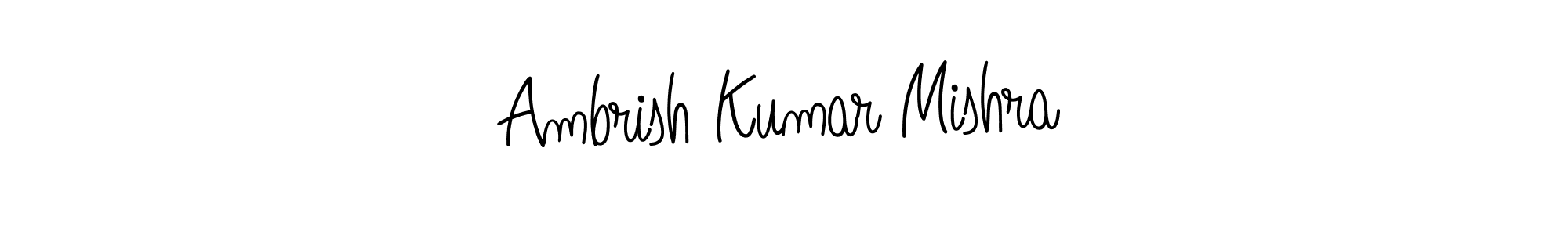 How to make Ambrish Kumar Mishra name signature. Use Angelique-Rose-font-FFP style for creating short signs online. This is the latest handwritten sign. Ambrish Kumar Mishra signature style 5 images and pictures png