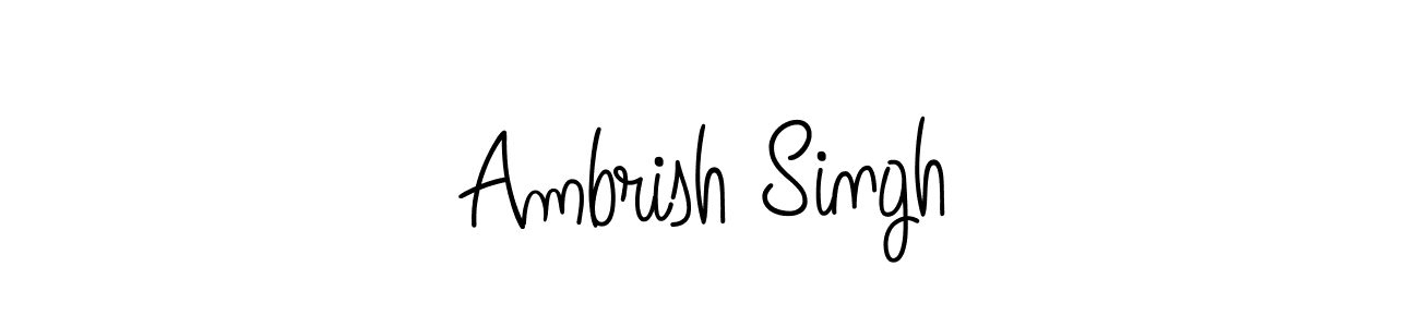 How to Draw Ambrish Singh signature style? Angelique-Rose-font-FFP is a latest design signature styles for name Ambrish Singh. Ambrish Singh signature style 5 images and pictures png