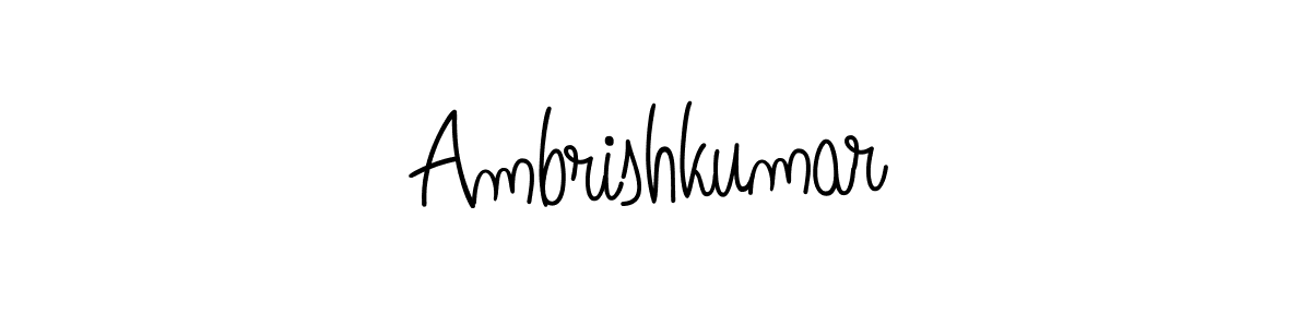 Use a signature maker to create a handwritten signature online. With this signature software, you can design (Angelique-Rose-font-FFP) your own signature for name Ambrishkumar. Ambrishkumar signature style 5 images and pictures png