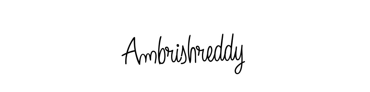 Design your own signature with our free online signature maker. With this signature software, you can create a handwritten (Angelique-Rose-font-FFP) signature for name Ambrishreddy. Ambrishreddy signature style 5 images and pictures png