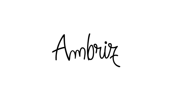 How to make Ambriz name signature. Use Angelique-Rose-font-FFP style for creating short signs online. This is the latest handwritten sign. Ambriz signature style 5 images and pictures png