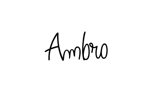 Design your own signature with our free online signature maker. With this signature software, you can create a handwritten (Angelique-Rose-font-FFP) signature for name Ambro. Ambro signature style 5 images and pictures png