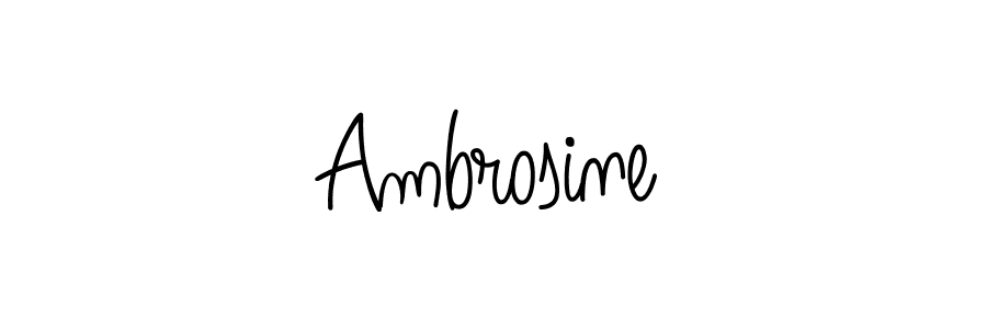 How to make Ambrosine name signature. Use Angelique-Rose-font-FFP style for creating short signs online. This is the latest handwritten sign. Ambrosine signature style 5 images and pictures png