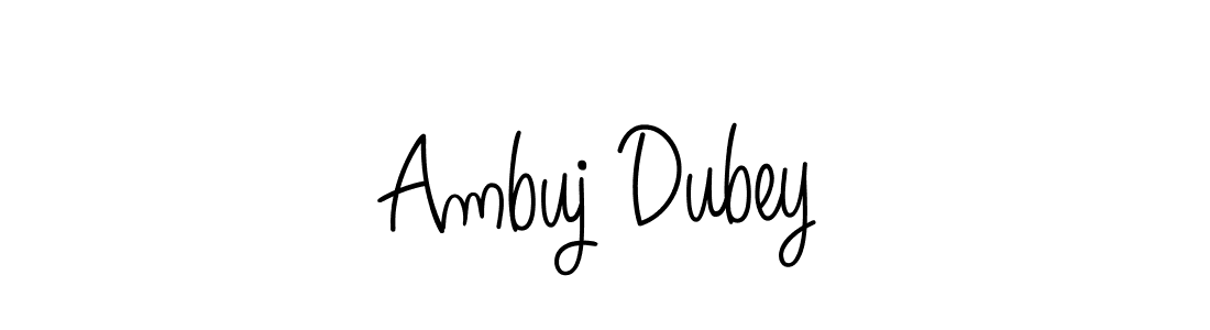 How to make Ambuj Dubey name signature. Use Angelique-Rose-font-FFP style for creating short signs online. This is the latest handwritten sign. Ambuj Dubey signature style 5 images and pictures png