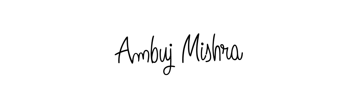 Use a signature maker to create a handwritten signature online. With this signature software, you can design (Angelique-Rose-font-FFP) your own signature for name Ambuj Mishra. Ambuj Mishra signature style 5 images and pictures png