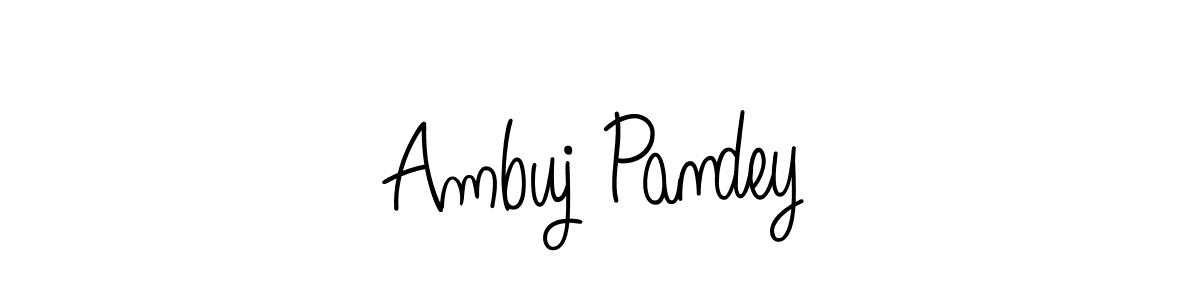 Make a beautiful signature design for name Ambuj Pandey. With this signature (Angelique-Rose-font-FFP) style, you can create a handwritten signature for free. Ambuj Pandey signature style 5 images and pictures png