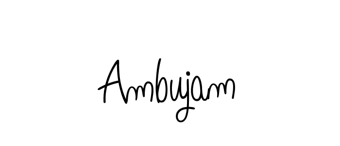 It looks lik you need a new signature style for name Ambujam. Design unique handwritten (Angelique-Rose-font-FFP) signature with our free signature maker in just a few clicks. Ambujam signature style 5 images and pictures png