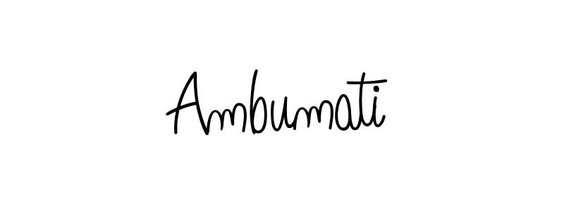 Ambumati stylish signature style. Best Handwritten Sign (Angelique-Rose-font-FFP) for my name. Handwritten Signature Collection Ideas for my name Ambumati. Ambumati signature style 5 images and pictures png