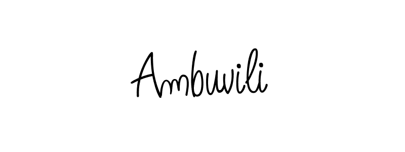 Design your own signature with our free online signature maker. With this signature software, you can create a handwritten (Angelique-Rose-font-FFP) signature for name Ambuvili. Ambuvili signature style 5 images and pictures png